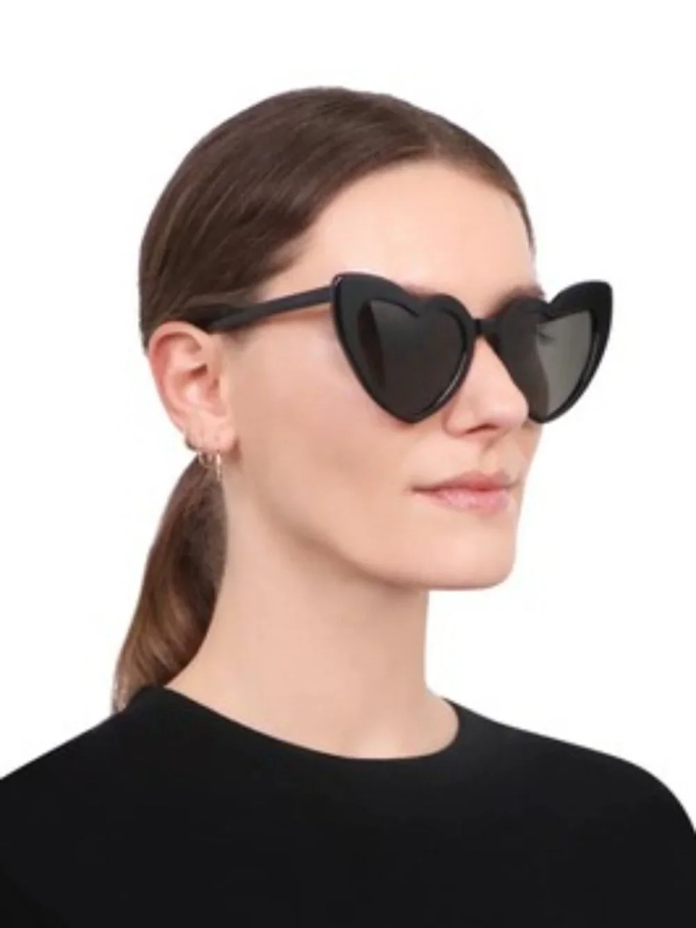 Saint Laurent SL181 LOU LOU 008 Geometric Sunglasses - Black/Grey Gradient